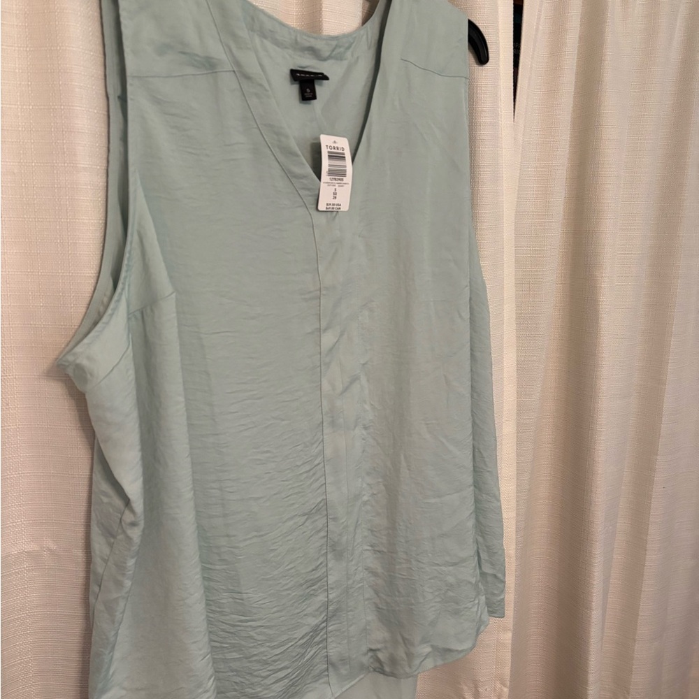Torrid Soft Blue V-Neck Tank Top